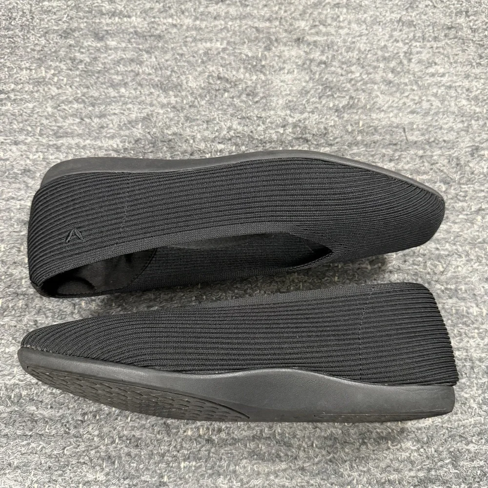 Vivaia Margot Flats Women 9 Walker Black Lightweight Square Toe V-Cut Shoes